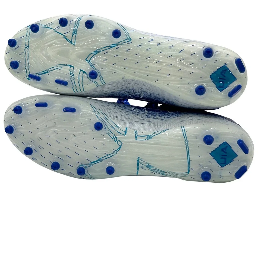 NEW Under Armour Spotlight Franchise RM Blue White‎ Football Cleats Mens Size 10